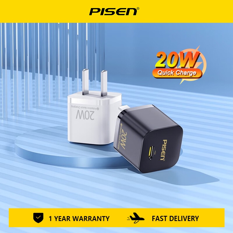 Củ Sạc Pisen 20W PD Cổng USB C Cho Iphone 14 pro max Type-C