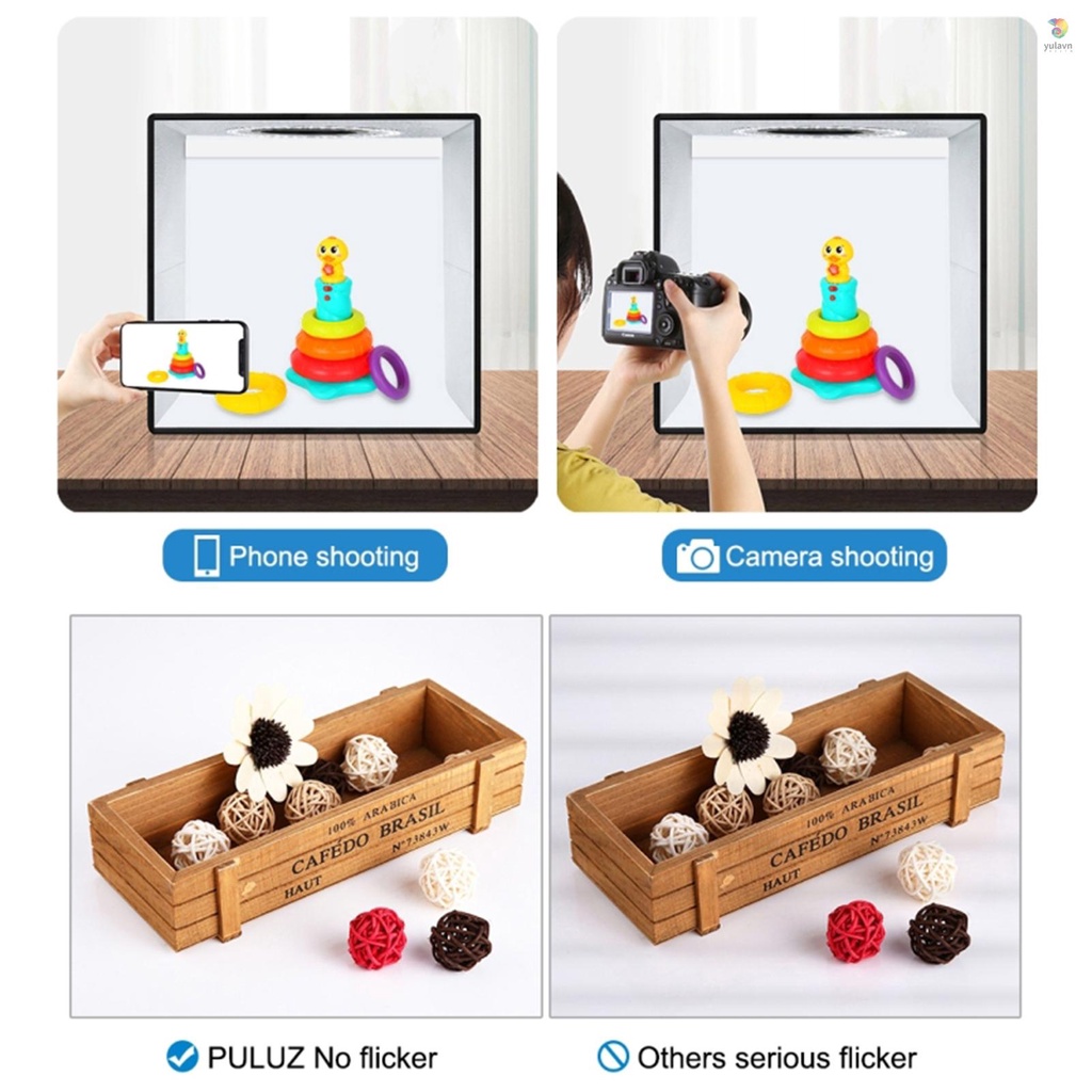 Vòng Đèn Chụp Ảnh PULUZ 250mm 3 Chế Độ Sáng 10 Mức Độ Điều Khiển USB Với 6 Màu Tùy Chọn