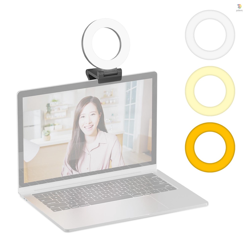 Vòng Đèn LED VIJIM CL07 4 Inch 3 Chế Độ Sáng 3000K-8000K Cổng USB Hỗ Trợ Họp Trực Tuyến / Phát Trực Tuyến