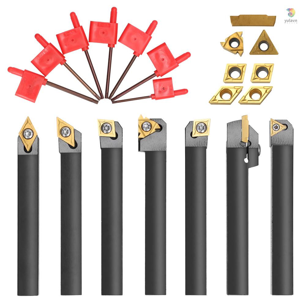 Set 21 Phụ Kiện Chèn Giá Đỡ Bằng Cacbua Đa Năng Kèm Cờ Lê Cho Máy Tiện