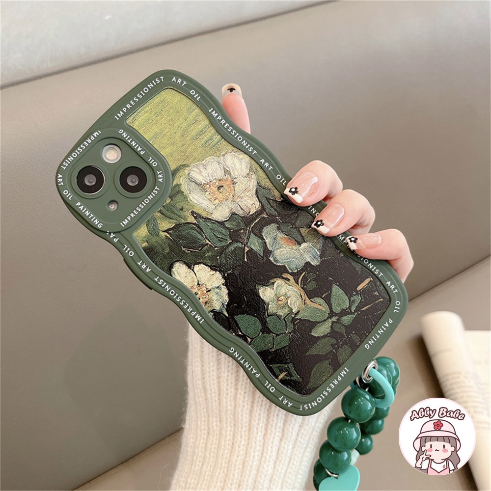 Ốp Điện Thoại TPU Mềm Chống Mồ Hôi In Họa Tiết Hoa Kèm Dây Đeo Cho Iphone 14 Pro Max 11 12 11 Pro Max X XS