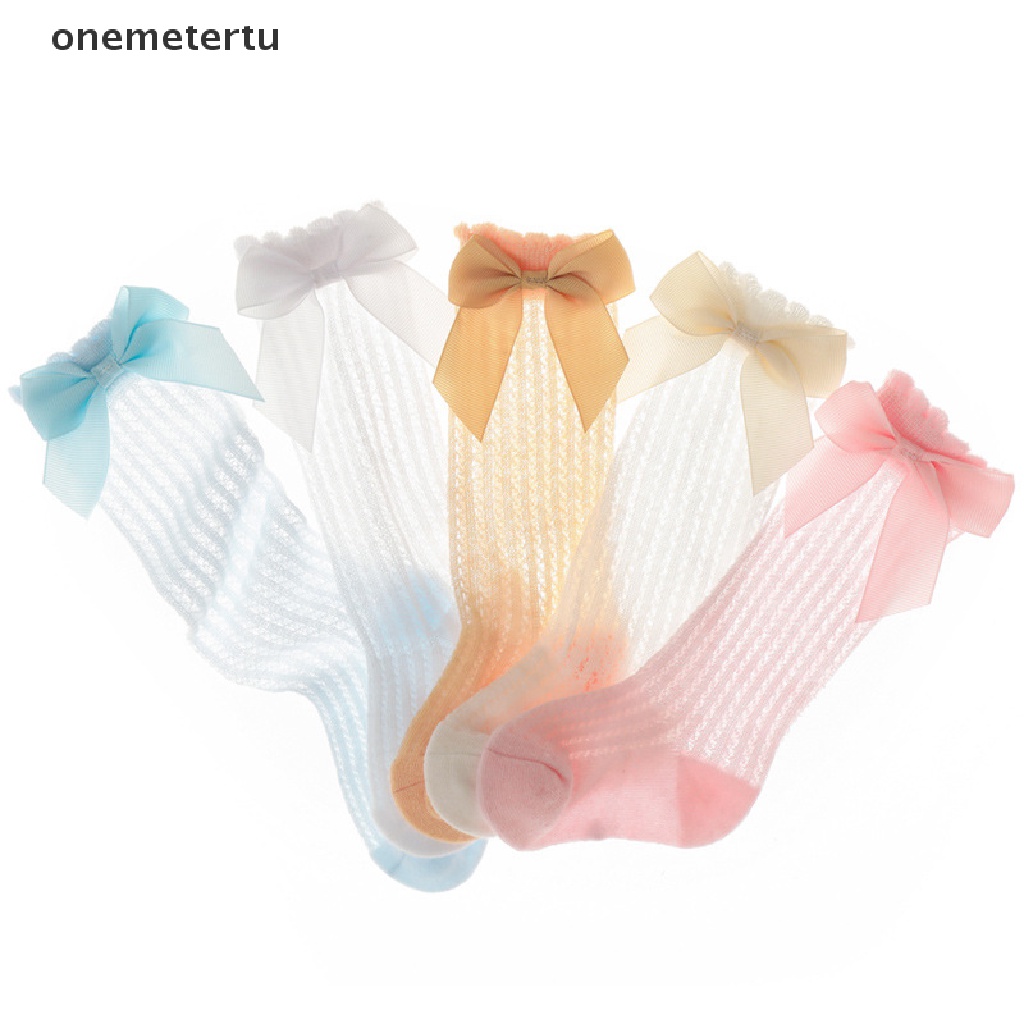 Vớ Cotton Mềm Mại Đính Nơ Dài Đến Đầu Gối Thời Trang Mùa Hè Cho Bé Gái