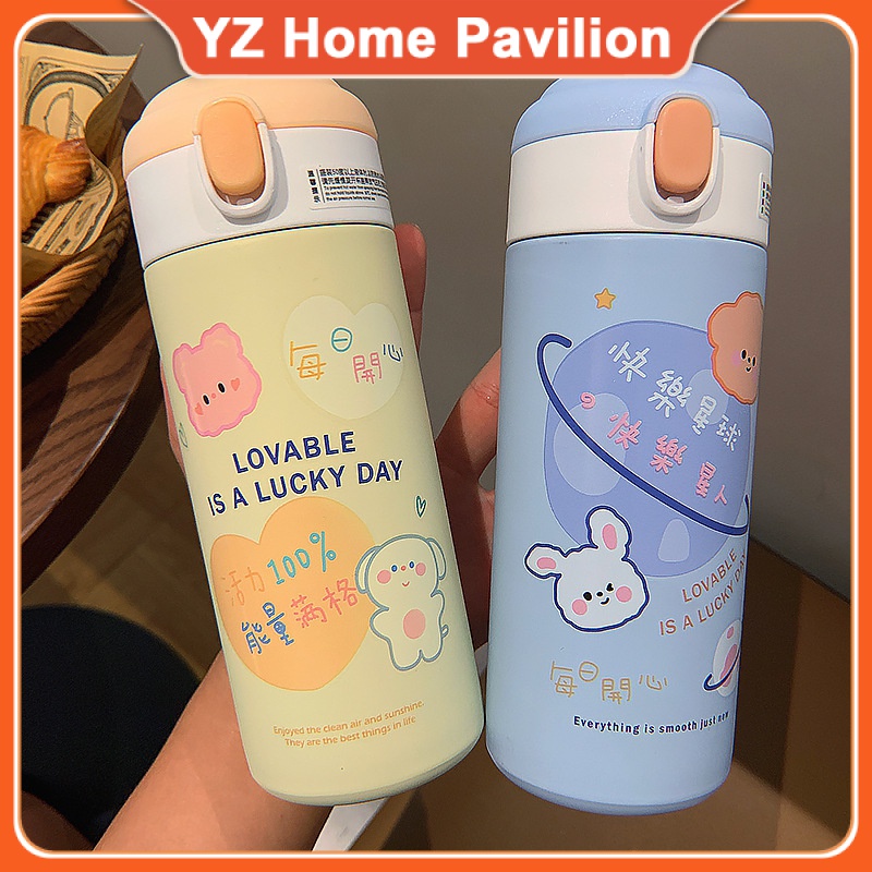 bình giữ nhiệt lock lock dễ thương nóng lạnh coffee tumbler Cốc giữ nhiệt dễ thương thời trang nhỏ nhắn nam nữ sinh mang theo ins hoạt hình họa tiết đơn giản nắp đậy cốc nước