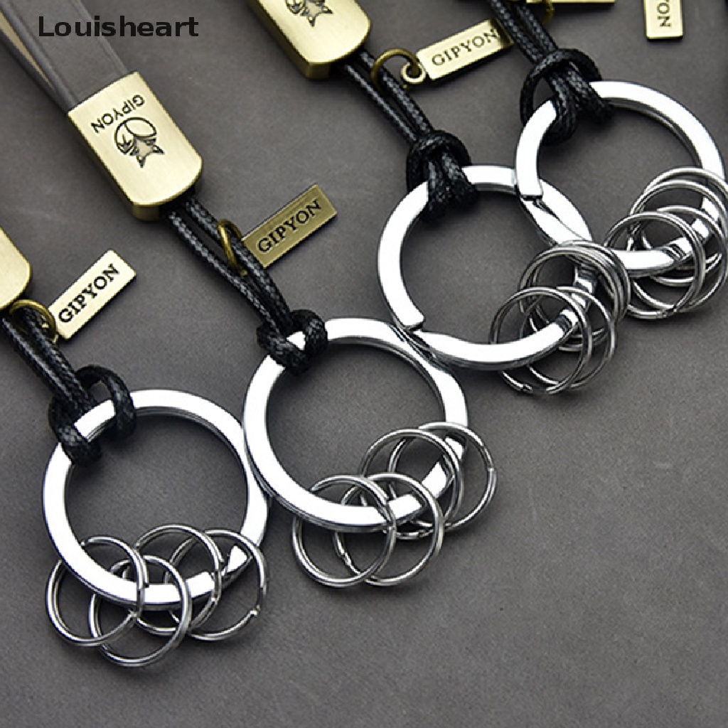 Móc Chìa Khóa Xe Hơi Bằng Da Thật Màu Trơn Sáng Tạo Thương Hiệu Louisheart TFG