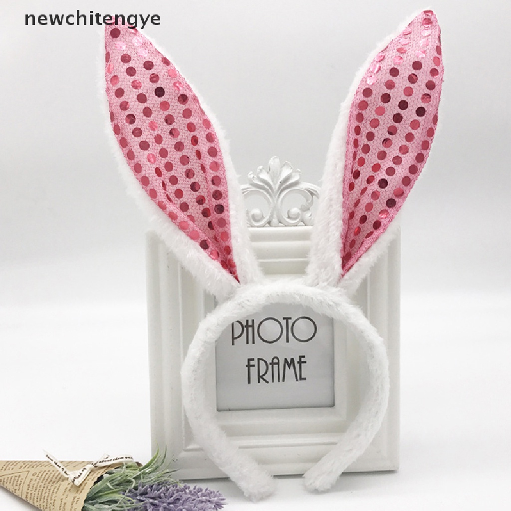 Băng Đô Tai Thỏ Bằng Lông Nhung Dùng Hóa Trang Tiệc Phục Sinh