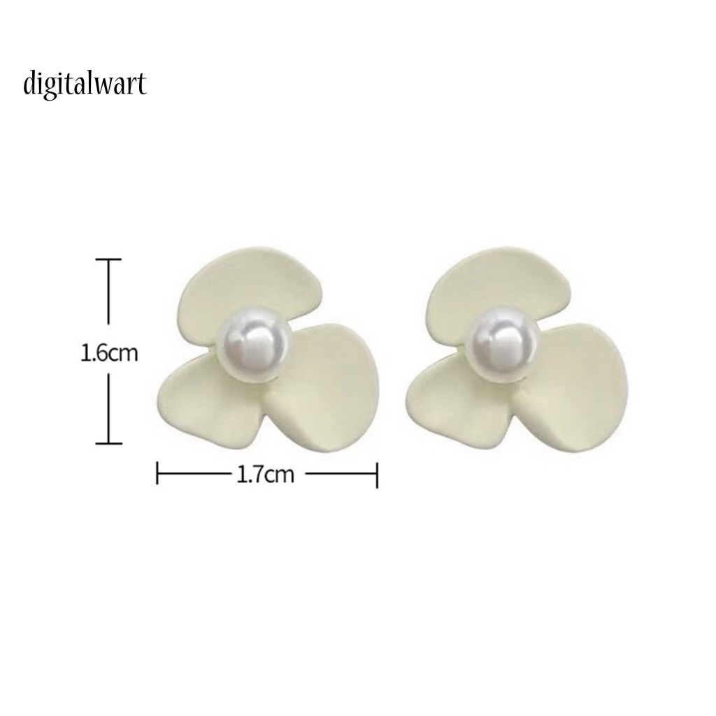 Kỹ Thuật Số| 1 Đôi Bông Tai Hình Hoa Đính Ngọc Trai Giả Màu Sáng Phong Cách Vintage Dành Cho Nữ