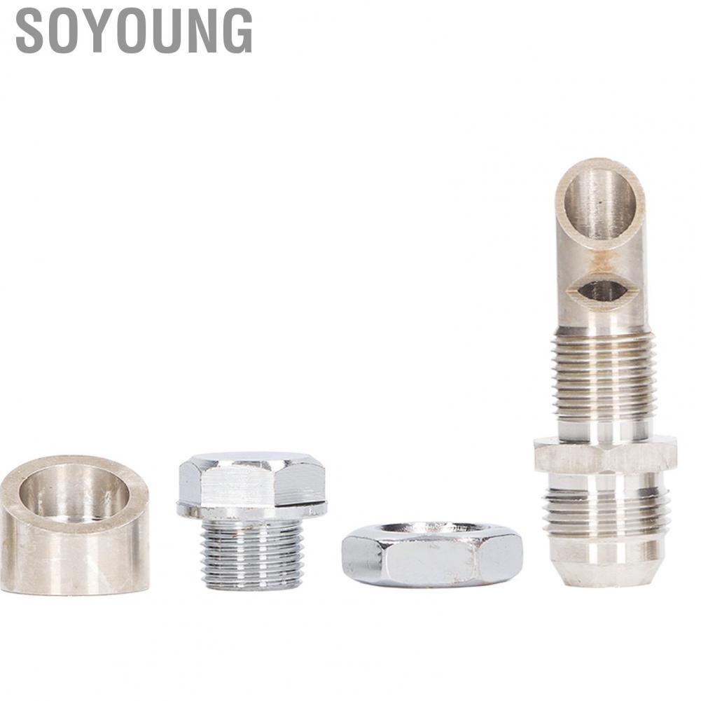 Soyoung E VAC Scavenger Kit  M18x1.5 Vacuum Plug Stainless Steel Reduce Crankcase Pressure Male 10 AN Bung for Repair