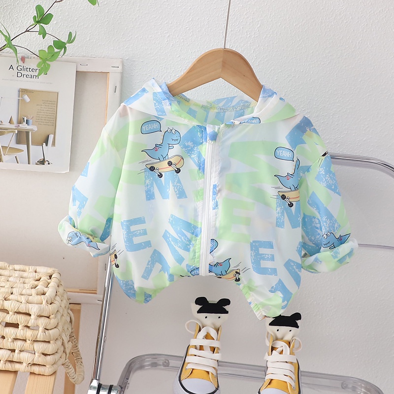 Áo khoác chống nắng có mũ bé trai bé gái MINTSCLOSET Mint's Closet áo mùa hè bé 1 2 3 4 5 tuổi - AK8515