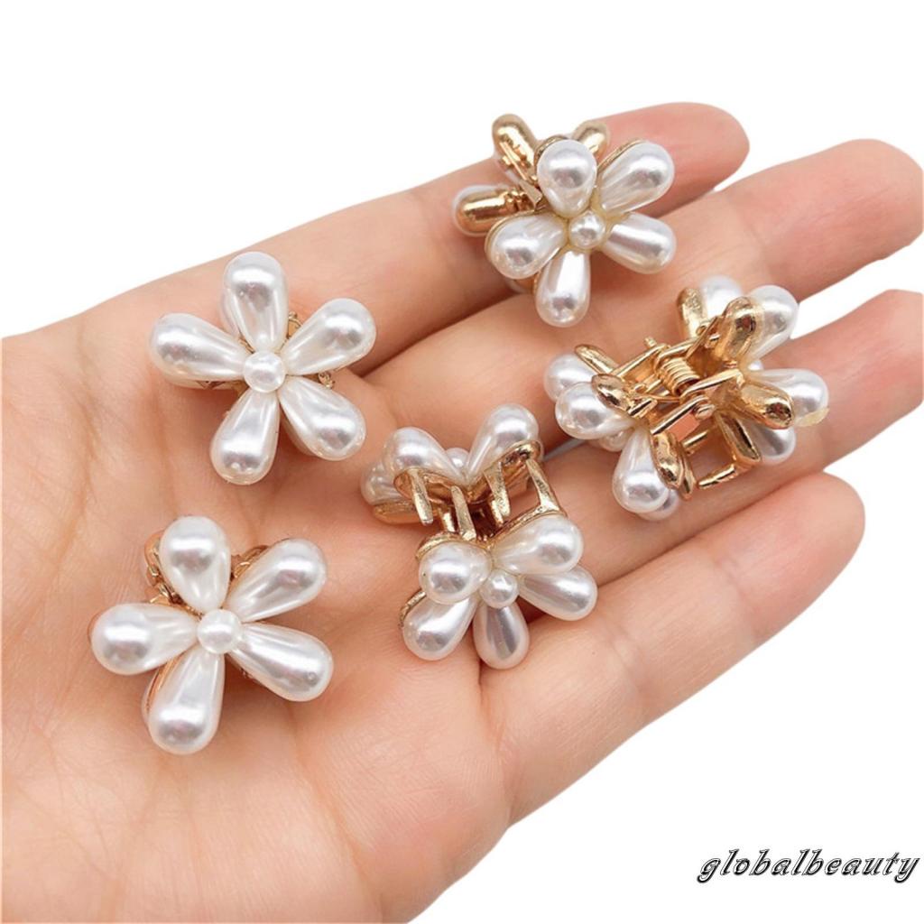Kẹp Tóc Đính Ngọc Trai Giả Hình Bông Hoa Xinh Xắn Cho Nữ