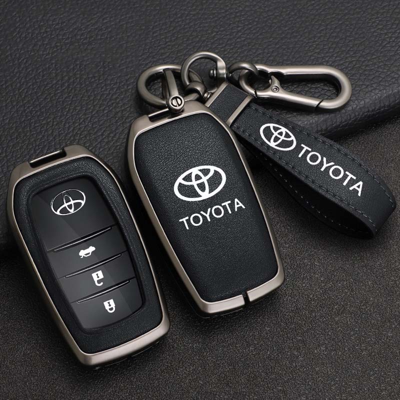 Vỏ Bảo Vệ Chìa Khóa Điều Khiển Từ Xa Bằng Hợp Kim Kẽm Và Silicon Cho Xe Hơi Toyota Hilux Conquest Revo 2013-2023 Harrier Fortuner Innova 2022 6D