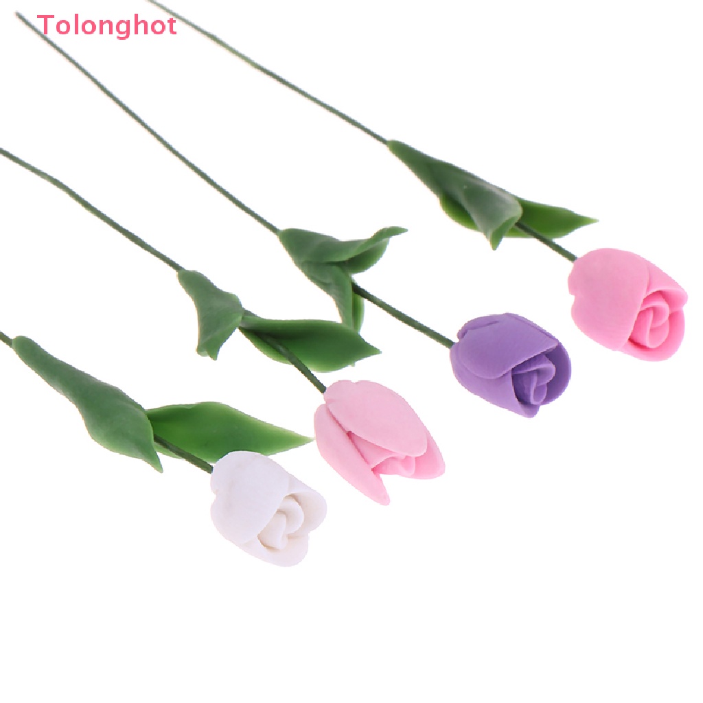 Set 5 Mô Hình Hoa Tulip Trang Trí Nhà Búp Bê Tỉ Lệ 1: 12