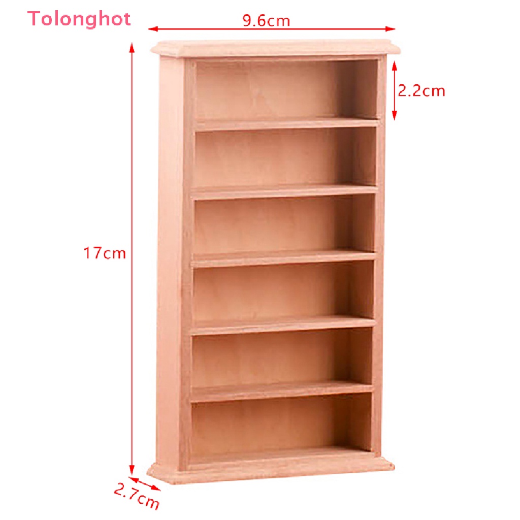 Mô Hình Kệ Sách / Tủ Nội Thất Trang Trí Nhà Búp Bê Tỉ Lệ 1: 12