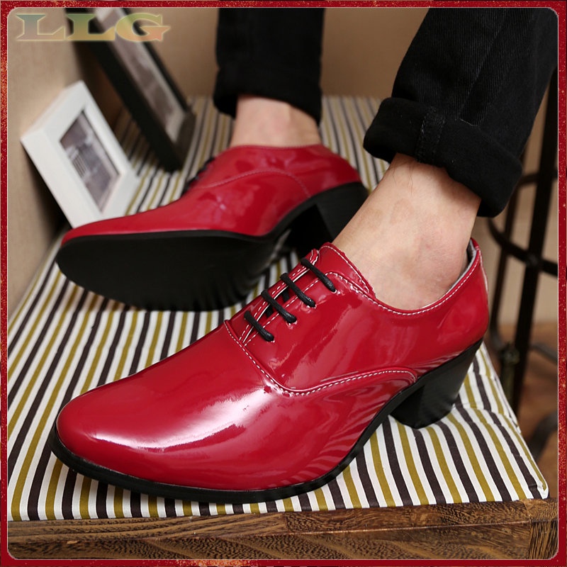 Giày Da Đế Xuồng Dày 6cm Thời Trang Công Sở Cho Nam