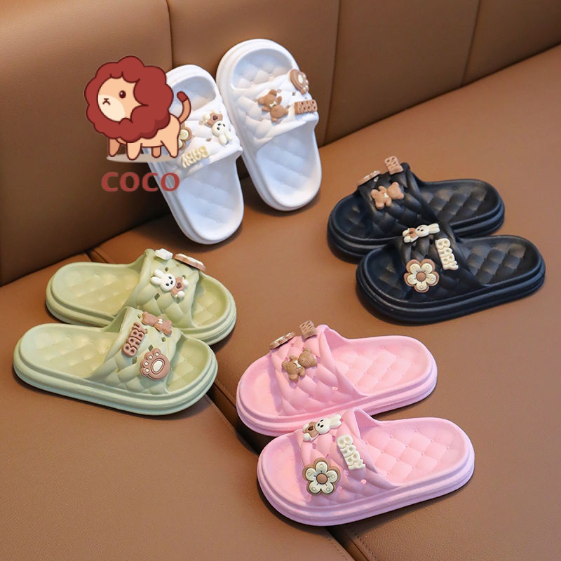 Dép Quai Ngang Chống Trượt Họa Tiết Hoạt Hình Dễ Thương Cho Ba Mẹ Và Bé