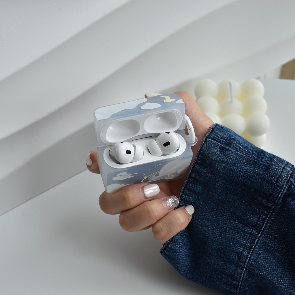 Vỏ Bảo Vệ Hộp Sạc Tai nghe không dây Airpods 1 2 GEN3 Pro2 2022 Bằng Silicon Tpu Mềm Hình Hành Tinh Sáng Tạo