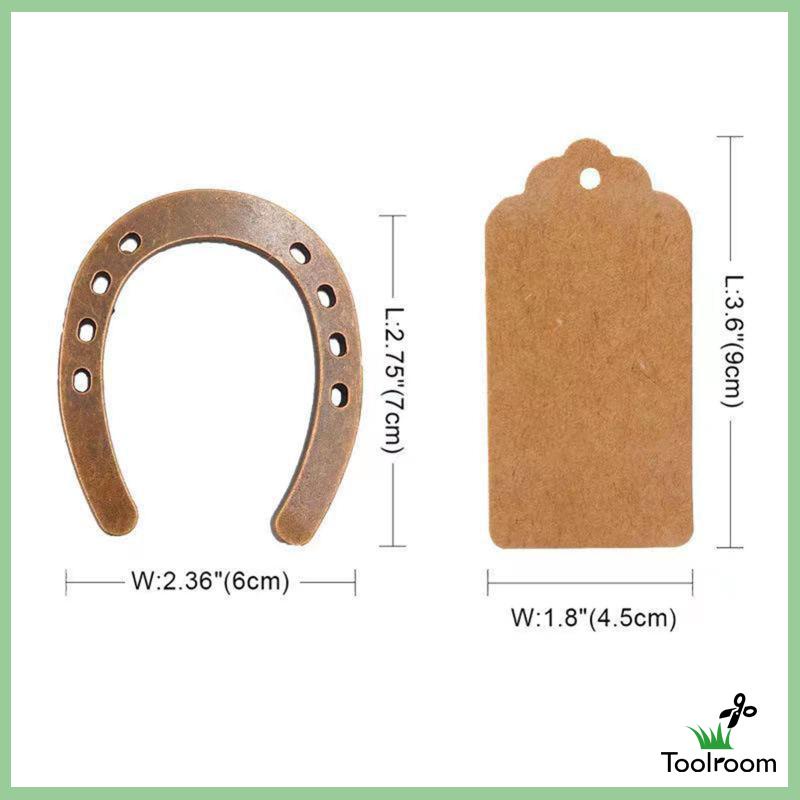 Set 4 Mặt Dây Chuyền Hình Móng Ngựa Trang Trí Vườn