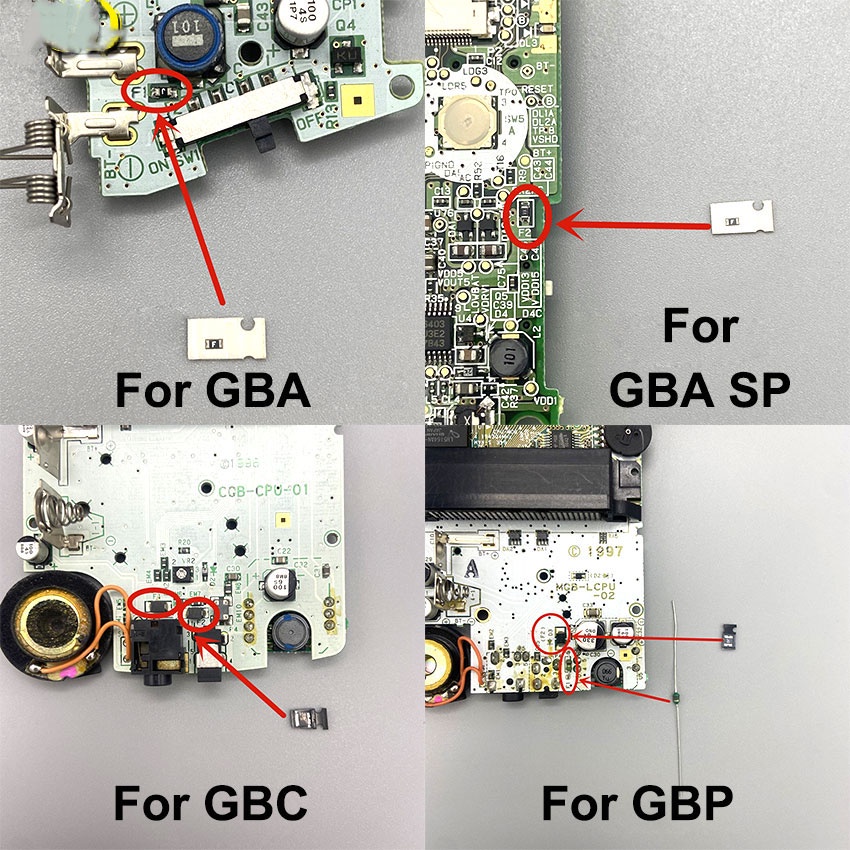 Cầu Chì Cho Máy Chơi Game Gameboy GBA GBC GBP GBA SP WSC F1 F2