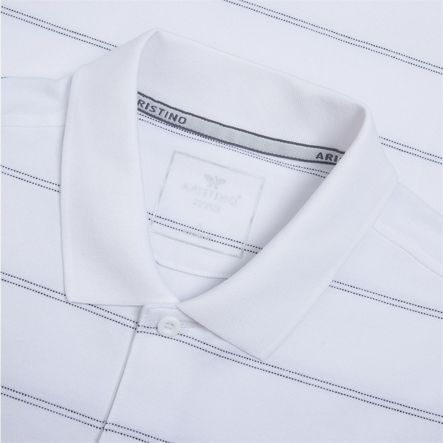 Áo polo ngắn tay ARISTINO phom regular fit suông nhẹ, họa tiết kẻ ngang tinh tế, nhã nhặn  - APS002S3