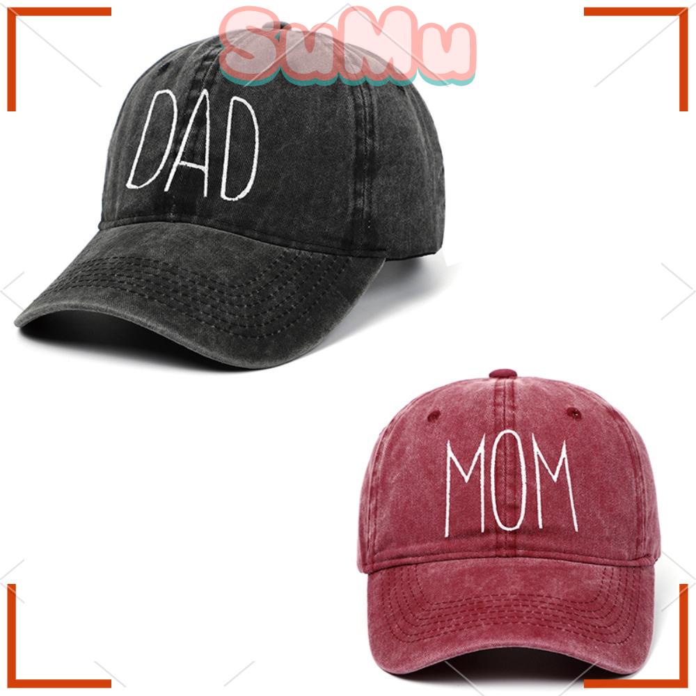 Mũ Lưỡi Trai Thêu Chữ SUMU DAD MOM Phong Cách Vintage