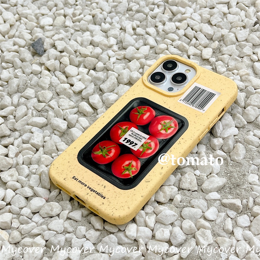 Ốp Điện Thoại Silicon Mềm Họa Tiết Cà Chua Cho iPhone 14 13 12 11 Pro Max X XR Xs Max 6 7 8 Plus