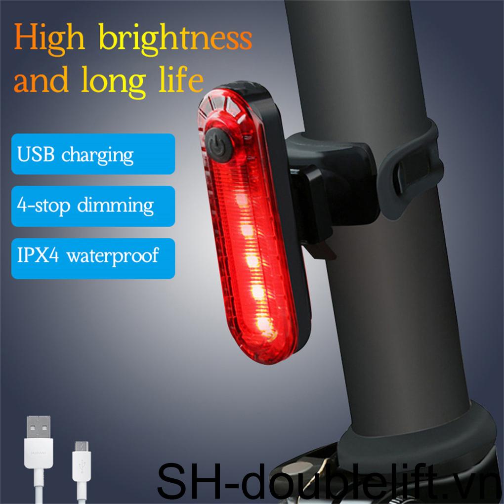 1 Bộ Đèn LED Gắn Đuôi Xe Đạp Sạc USB Chống Nước