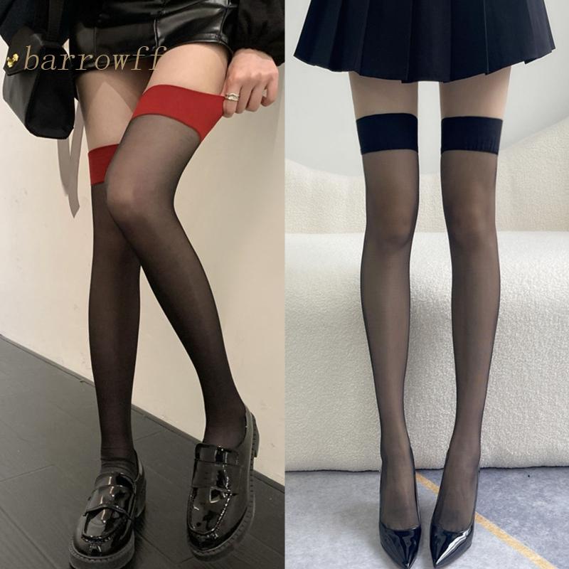 Vớ Xuyên Thấu Cao Qua Gối Màu Sắc Tương Phản Thời Trang Dành Cho Nữ