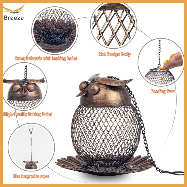 Hộp Đựng Thức Ăn Cho Chim Hình Chim Ruồi Hoạt Hình Cỡ Lớn Treo Sân Vườn