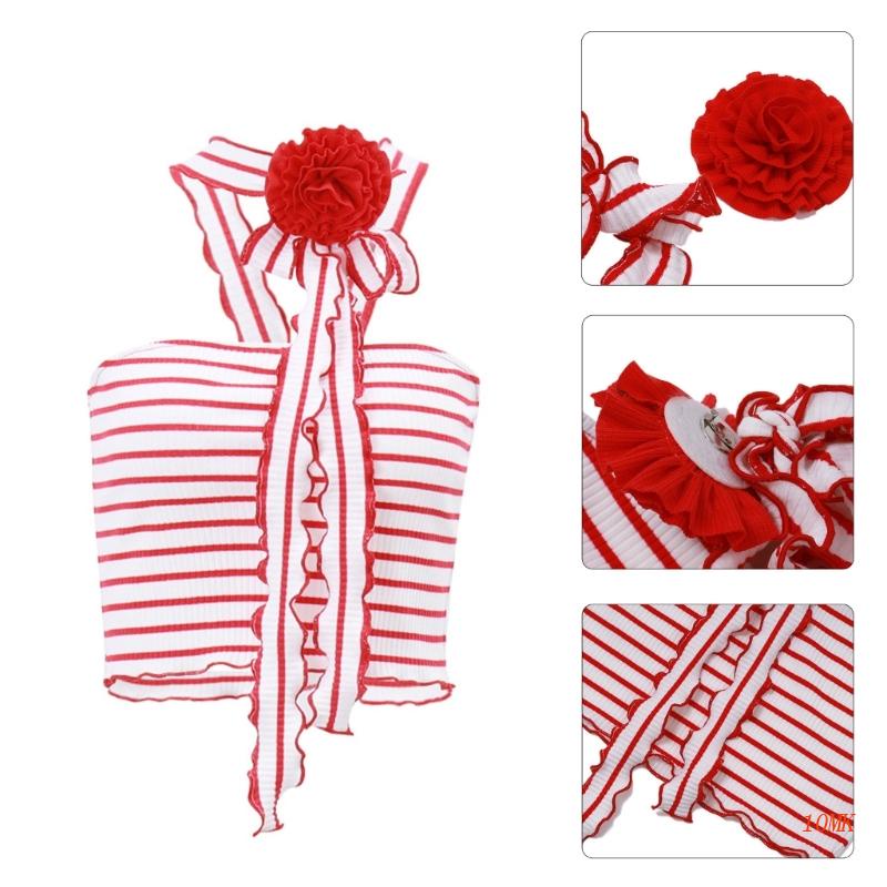 Áo Croptop Hai Dây Họa Tiết Hoa Thời Trang Mùa Hè Cho Nữ