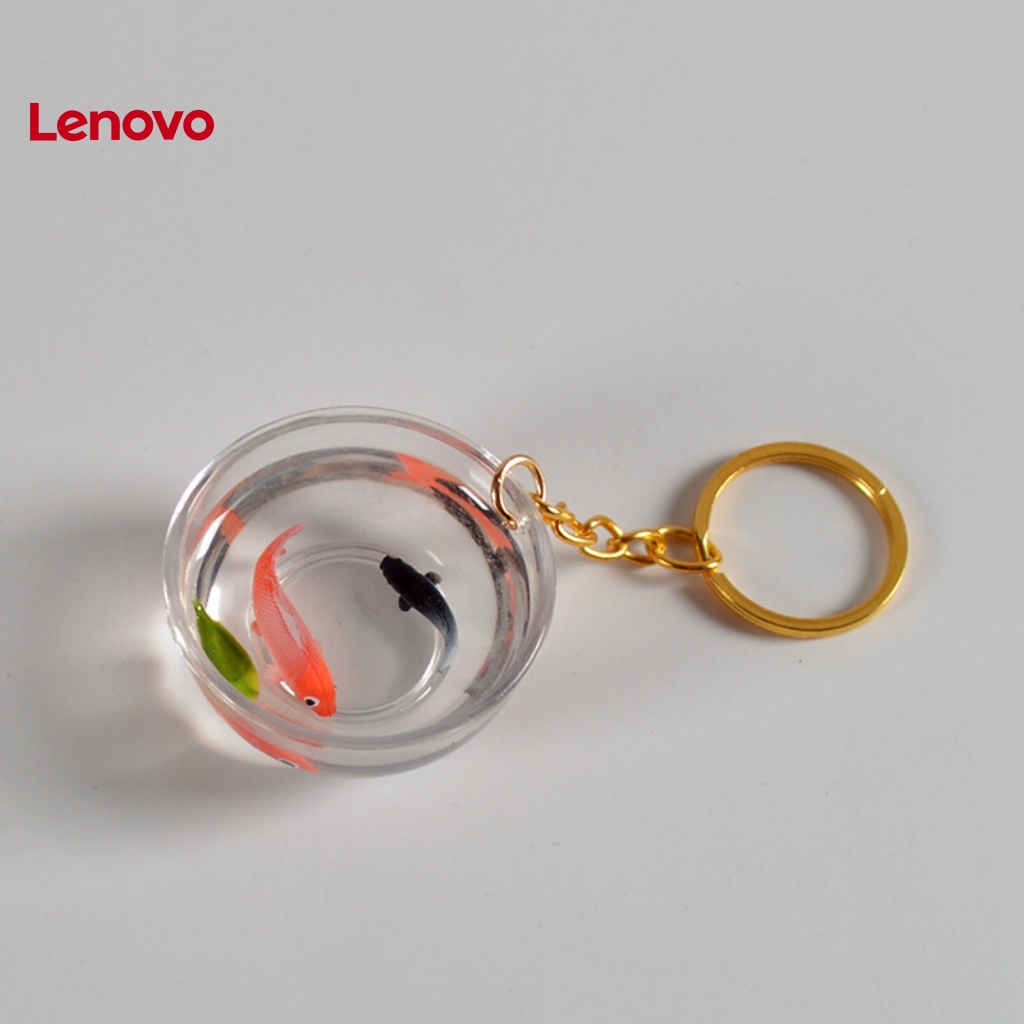 Móc Khóa Hình Cá Koi May Mắn Mini Trong Suốt Đa Năng Trang Trí Ba Lô