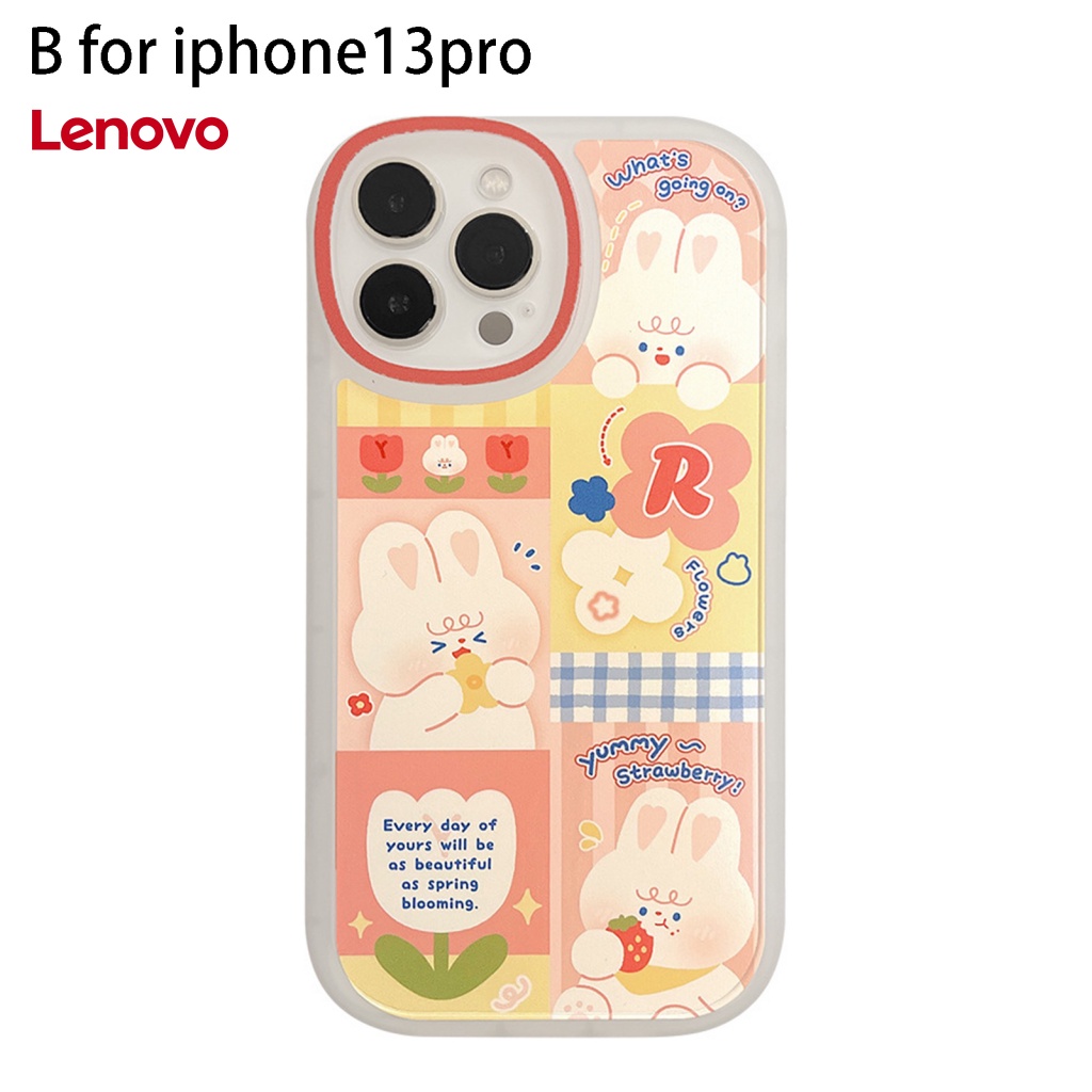 Ốp Điện Thoại TPU Dẻo Họa Tiết Hoạt Hình Chú Thỏ &amp; Hoa Hướng Dương Dễ Thương Chống Rơi / Trầy / Sốc Cho iPhone 13 / Mini / Pro