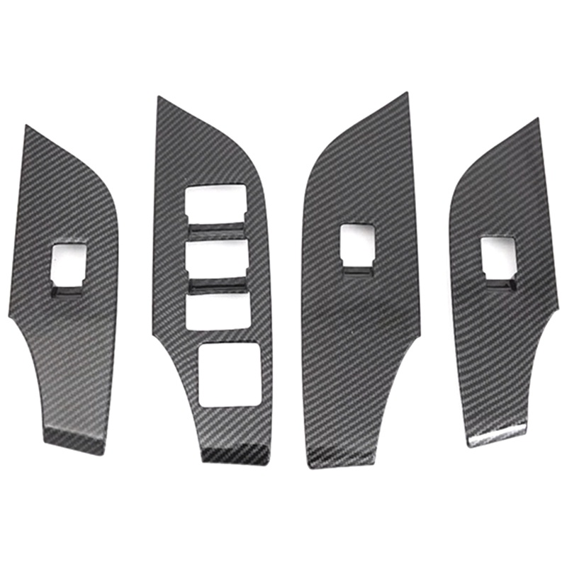 Miếng Dán Trang Trí Bảng Điều Khiển Cửa Sổ Xe Hơi Họa Tiết Sợi Carbon Sang Trọng Cho Toyota RAV4 2019 2020
