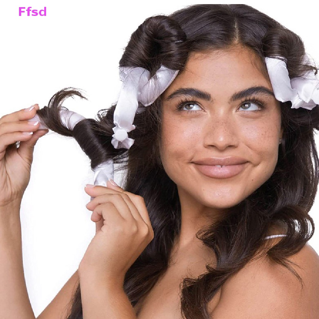 {Ffsd} Set 6 Lô Uốn Tóc Bằng Nhiệt Không Dây Ruy Băng Lụa Làm Xoăn Tóc Lười * Bán Chạy
