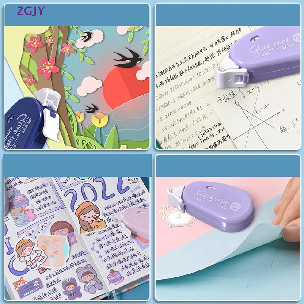 Cuộn Băng Keo Hai Mặt Họa Tiết Chấm Bi Dùng Trang Trí Sổ Tay DIY Mới