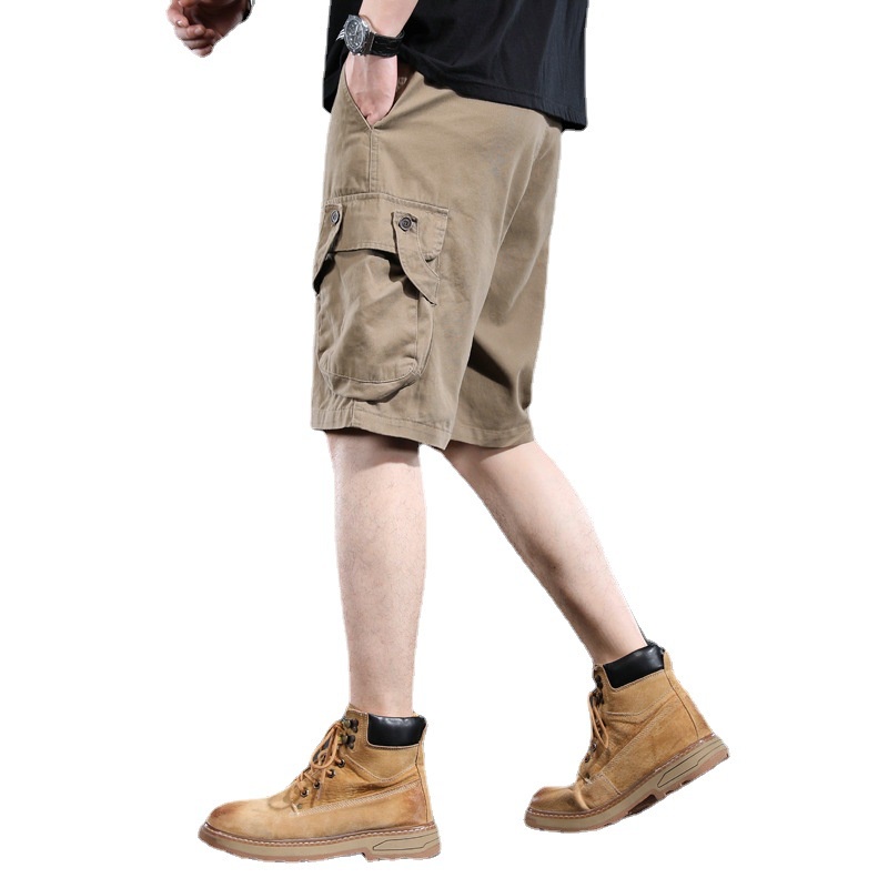 Quần short kaki AOKANG ống rộng phong cách Mỹ thời trang mùa hè cho nam