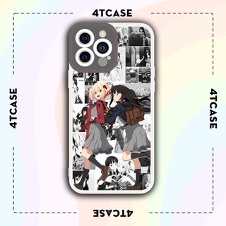 Ốp iphone cạnh vuông 4Tcase takina x chisato lycoris 6/6s/7/7plus/8/8plus/x/xr/xs/11/12/13/pro/plus/promax/14prm