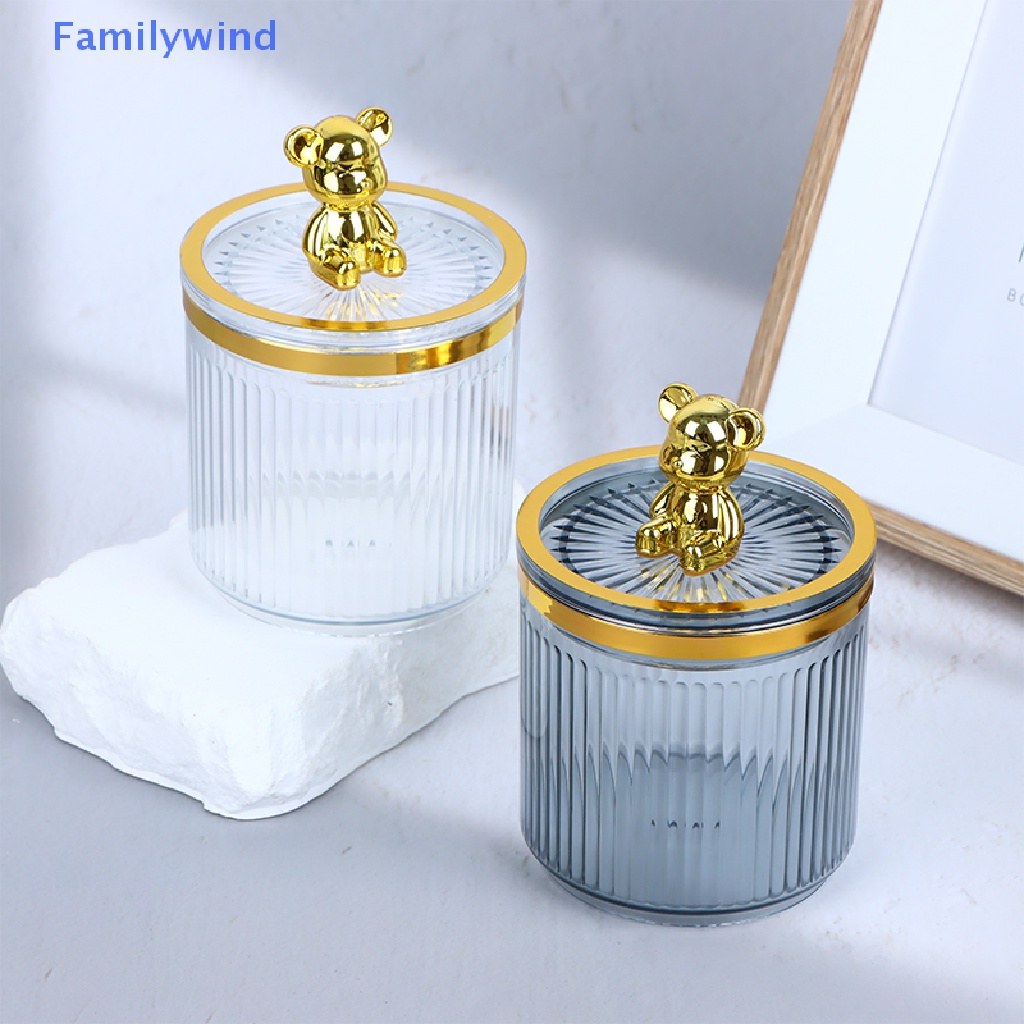 Hũ Đựng Mỹ Phẩm Bằng Acrylic Trong Suốt Hình Gấu Dễ Thương
