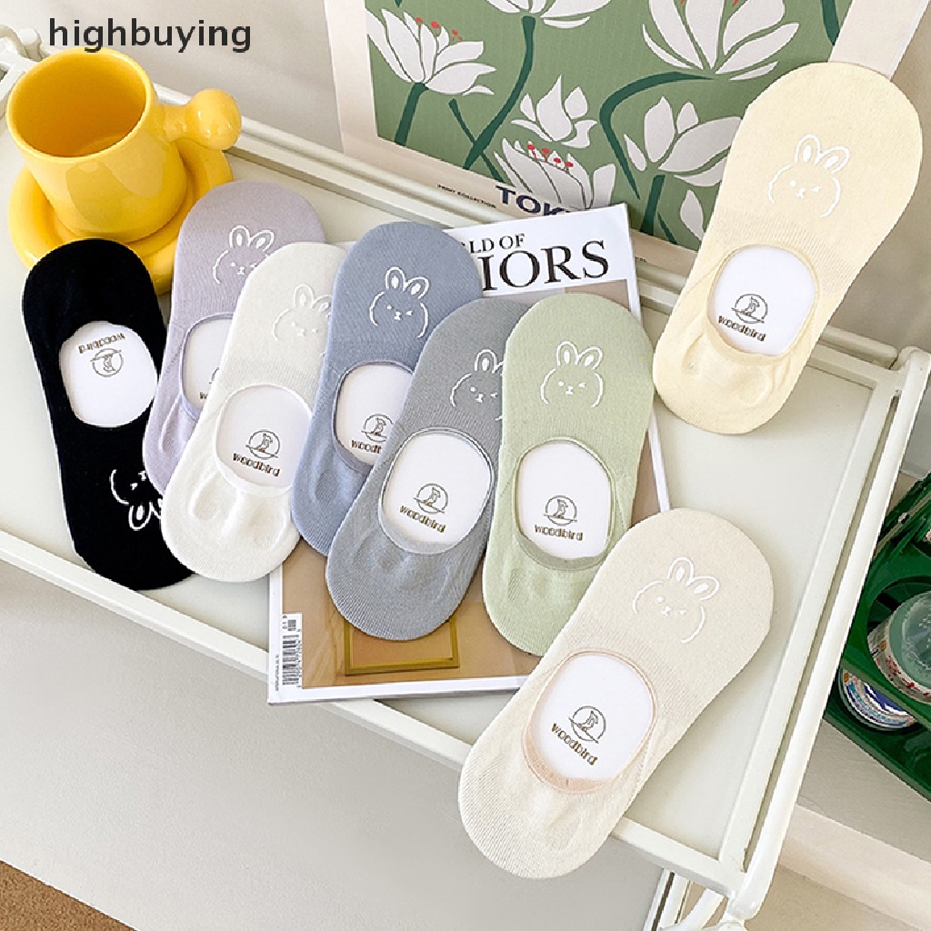 Hbvn Belle Vớ Thuyền Thấp Đến Mắt Cá Chân Cotton Mỏng Thoáng Khí Màu Trơn Dễ Thương Cho Nữ