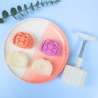 Khuôn làm bánh trung thu hình con cua bằng nhựa 50g diy