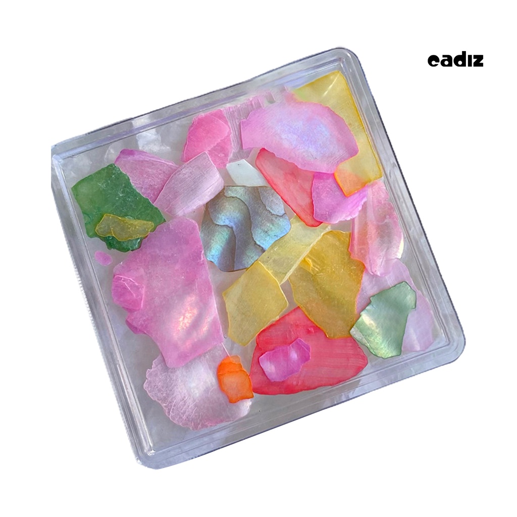 1 Hộp Vỏ Sò Tự Nhiên Siêu Mỏng Trang Trí Móng Tay Chống Rơi DIY