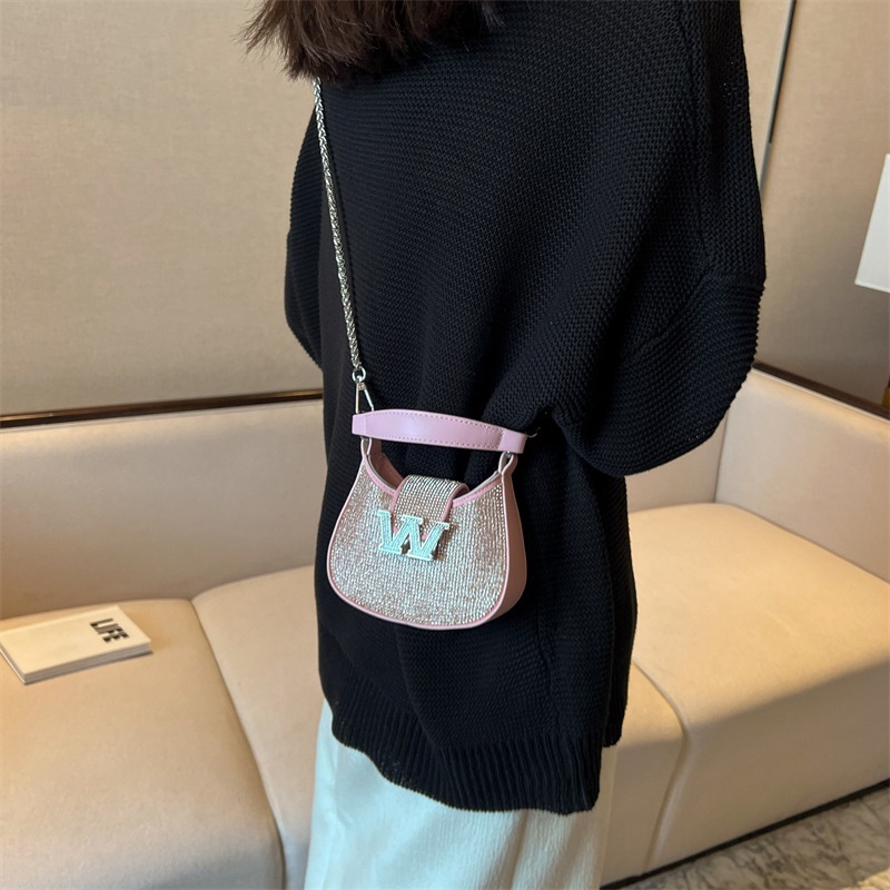 Túi Xách Đeo Dưới Cánh Tay Cỡ Nhỏ Đính Đá Kim Cương Toàn Diện Thời Trang Xuân Hè Cho Nữ