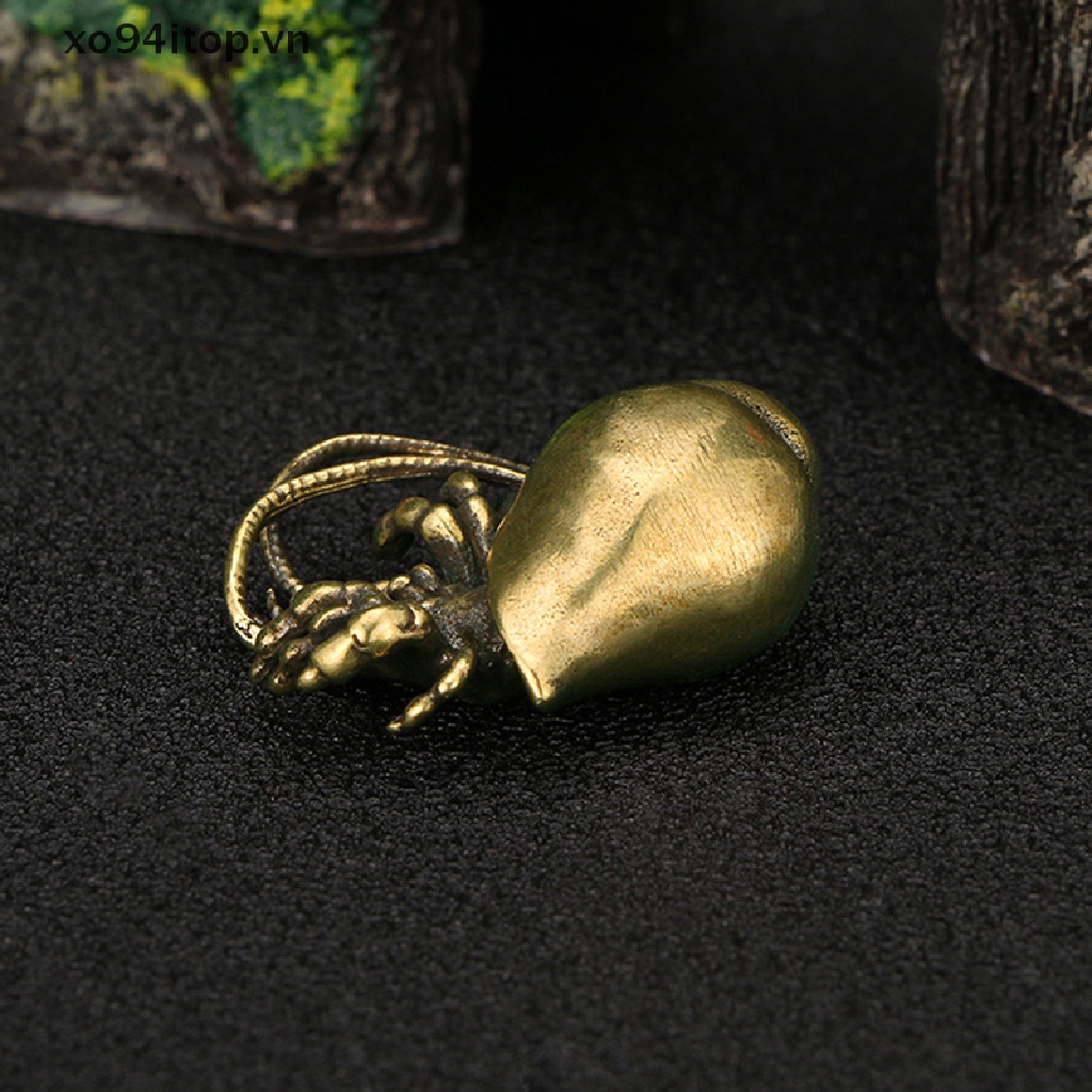 Xoitop Mô Hình Tượng Thú Cưng Nhỏ Bằng Đồng Thau Vintage Để Bàn Trang Trí