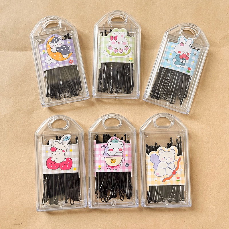 Kẹp Tóc Màu Đen Bằng Thép Thời Trang Cho Nữ