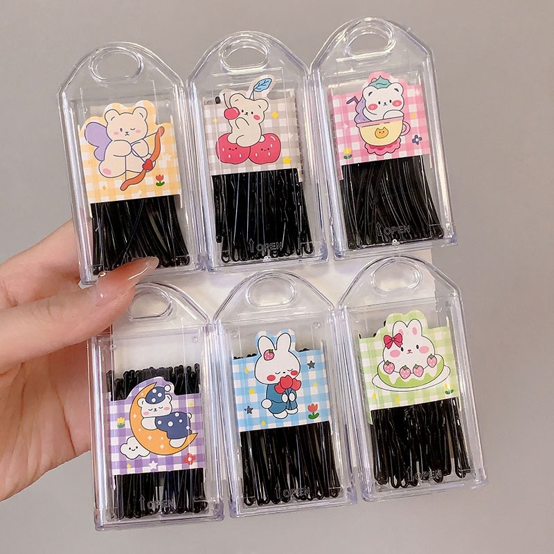 Kẹp Tóc Màu Đen Bằng Thép Thời Trang Cho Nữ