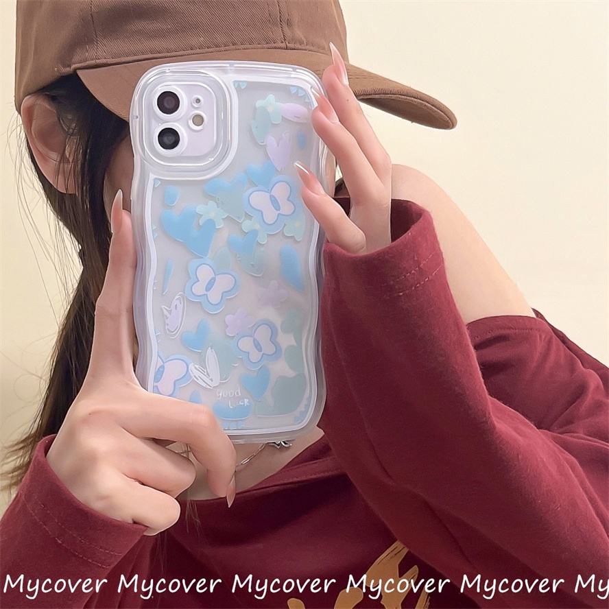 Ốp Điện Thoại Silicon Mềm Họa Tiết Hoa Bướm Cho iPhone 14 13 12 11 Pro Max X XR Xs Max 6 7 8 Plus