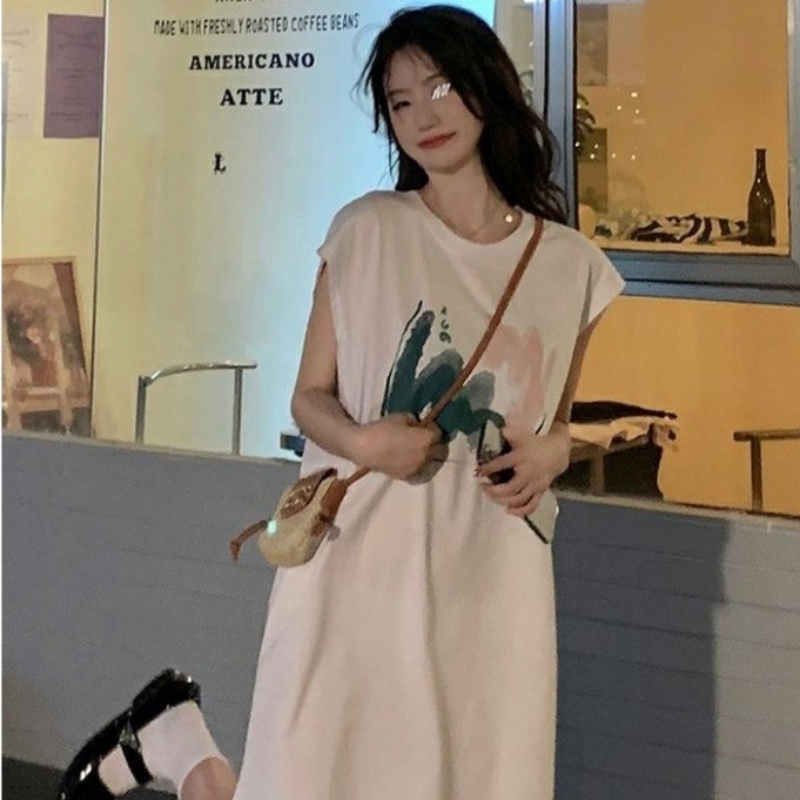 Đầm Không Tay Dáng Rộng Thời Trang Mùa Hè Dành Cho Nữ