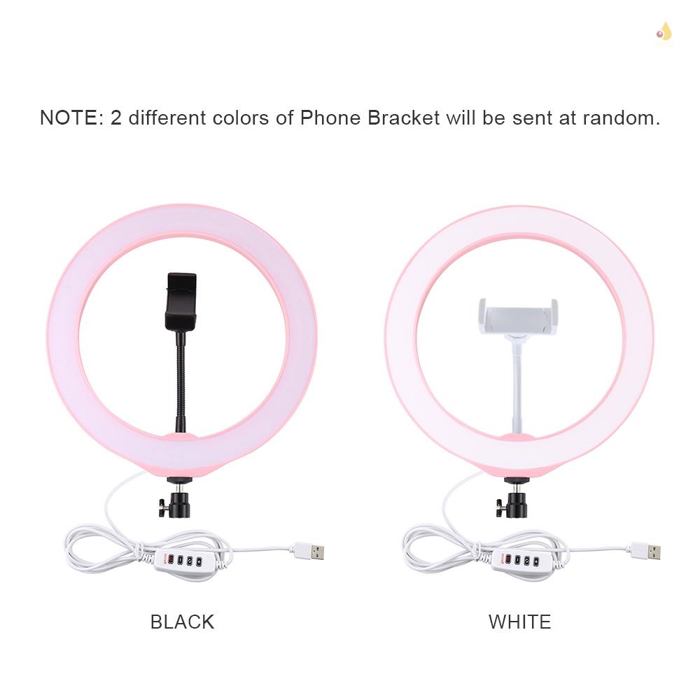 Vòng Đèn Led PULUZ 10 '' 3 Chế Độ Sáng Điều Chỉnh Được Kèm Giá Đỡ Điện Thoại Di Động Hỗ Trợ Live Stream / Chụp Ảnh