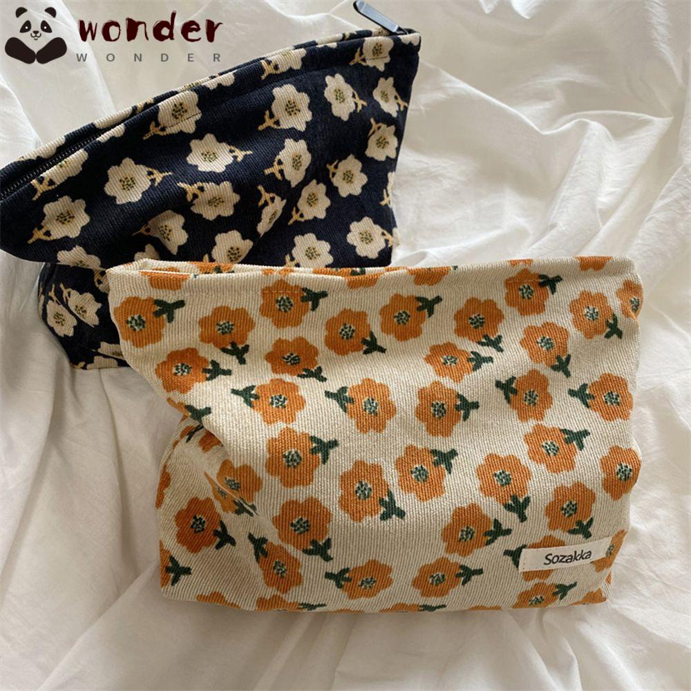 Túi Đựng Mỹ Phẩm Bằng Vải Nhung Cotton Tiện Dụng Khi Đi Du Lịch Cho Nữ Ốp