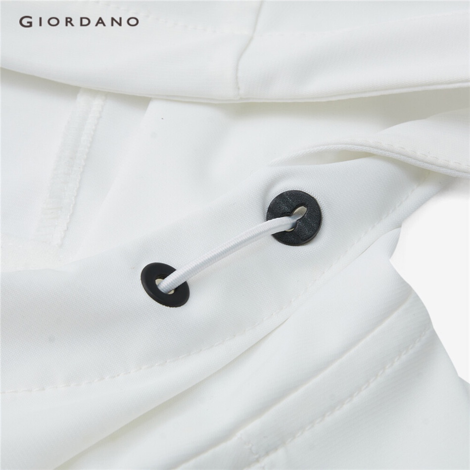 Áo dệt kim GIORDANO 01073091 có mũ trùm đầu chống nắng co giãn thời trang dành cho nam