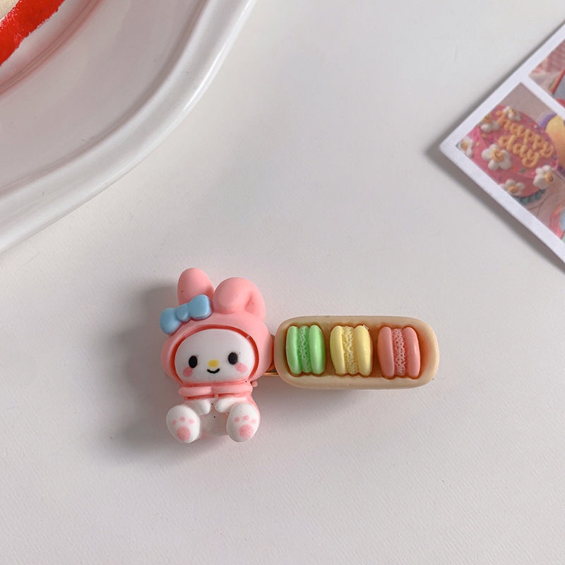 Kẹp Tóc Mái Bên Hông Họa Tiết Hoạt Hình Sanrio Màu Kẹo Ngọt