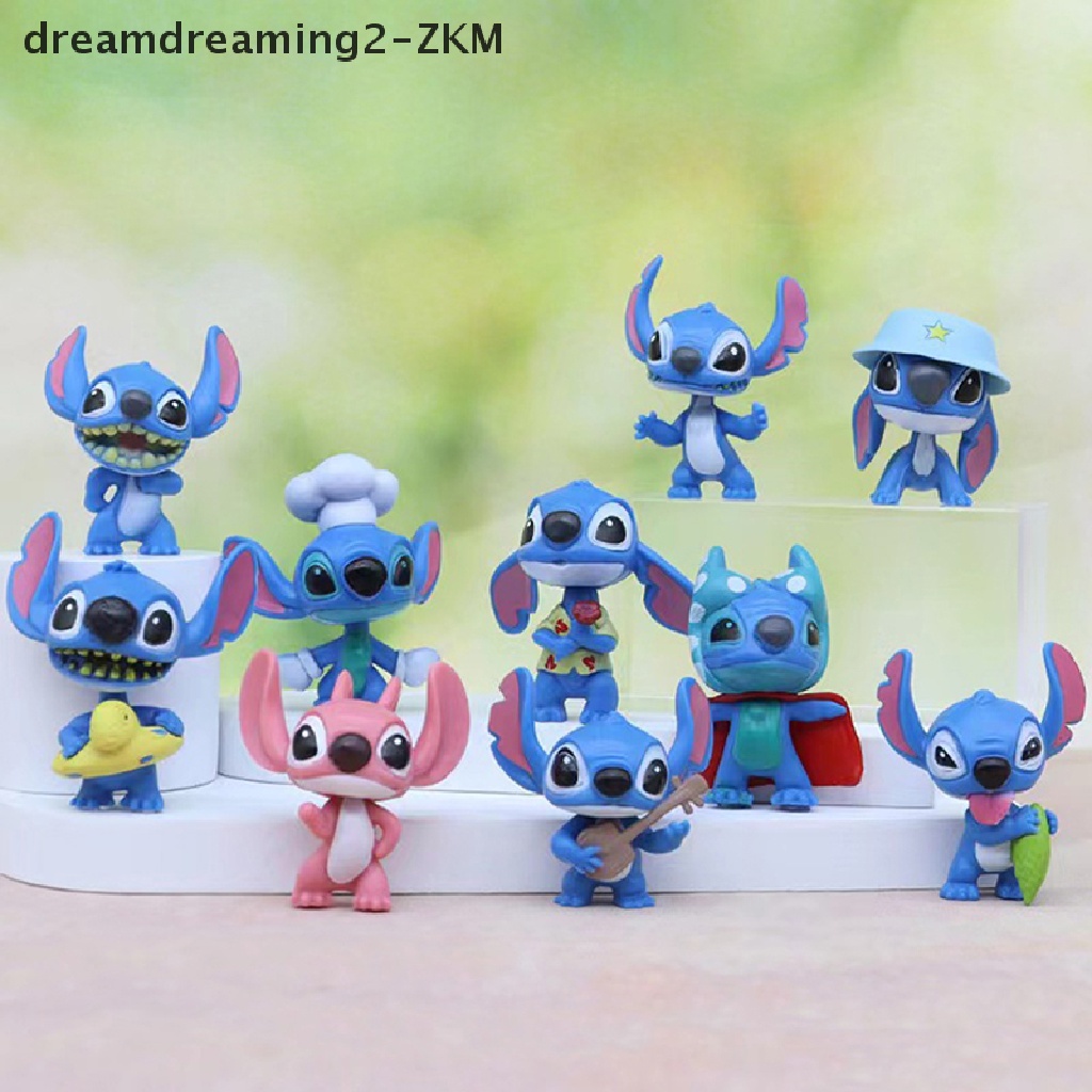 Bộ 10 Mô Hình Đồ Chơi Stitch Bằng PVC Cho Bé